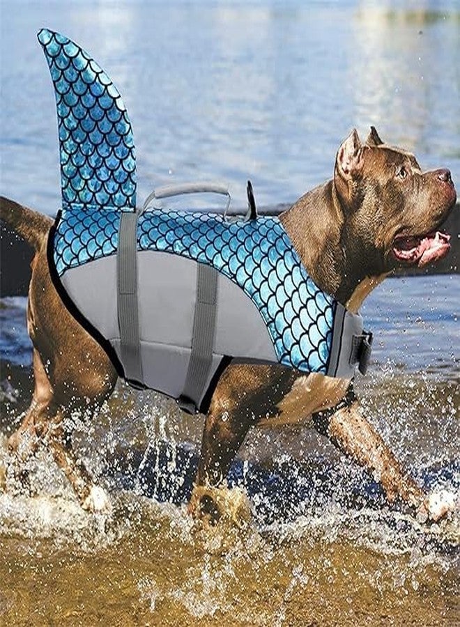 Olpad سترة نجاة للكلاب من أولباد، سترة نجاة للكلاب، سترة أمان قابلة للتعديل للكلاب للطفو، سترة أمان من أسماك القرش، تدريب على السباحة لإنقاذ الأرواح، ملابس سباحة صيفية للكلاب [أزرق - صغير] - Image 5